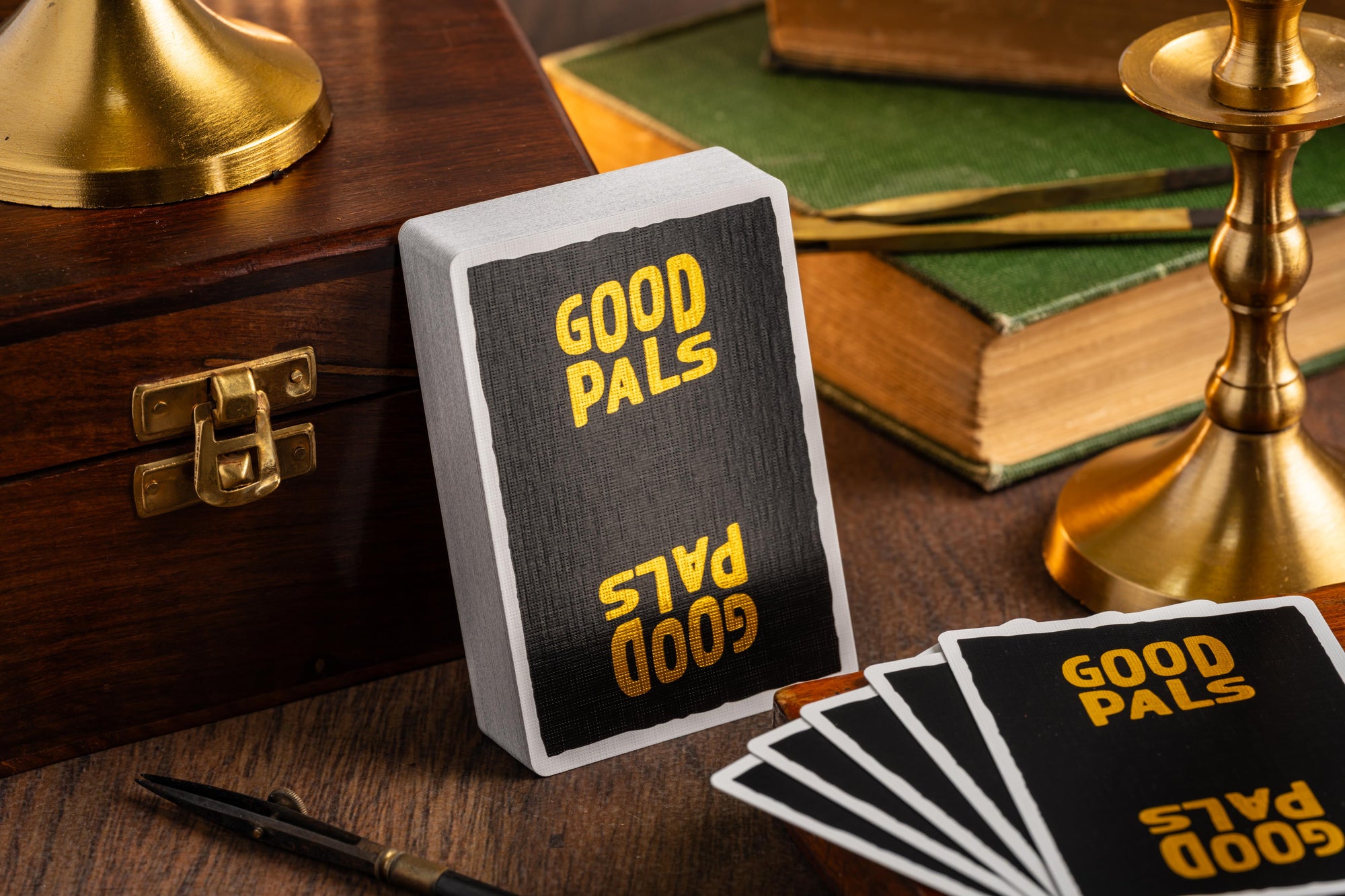 Good Pals Logo Playing Cards - Black & Gold Private Reserve