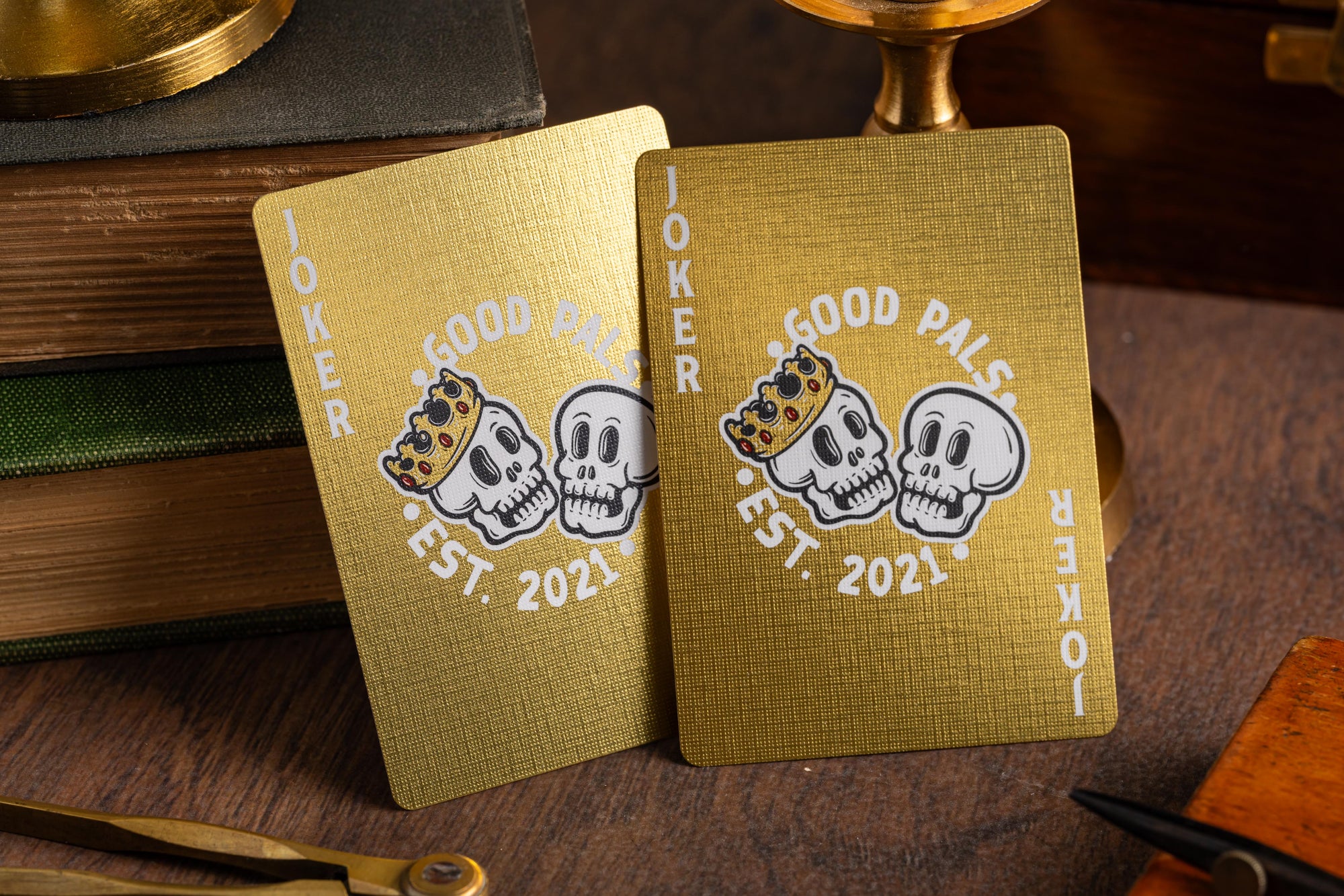 Good Pals Logo Playing Cards - Black & Gold Private Reserve
