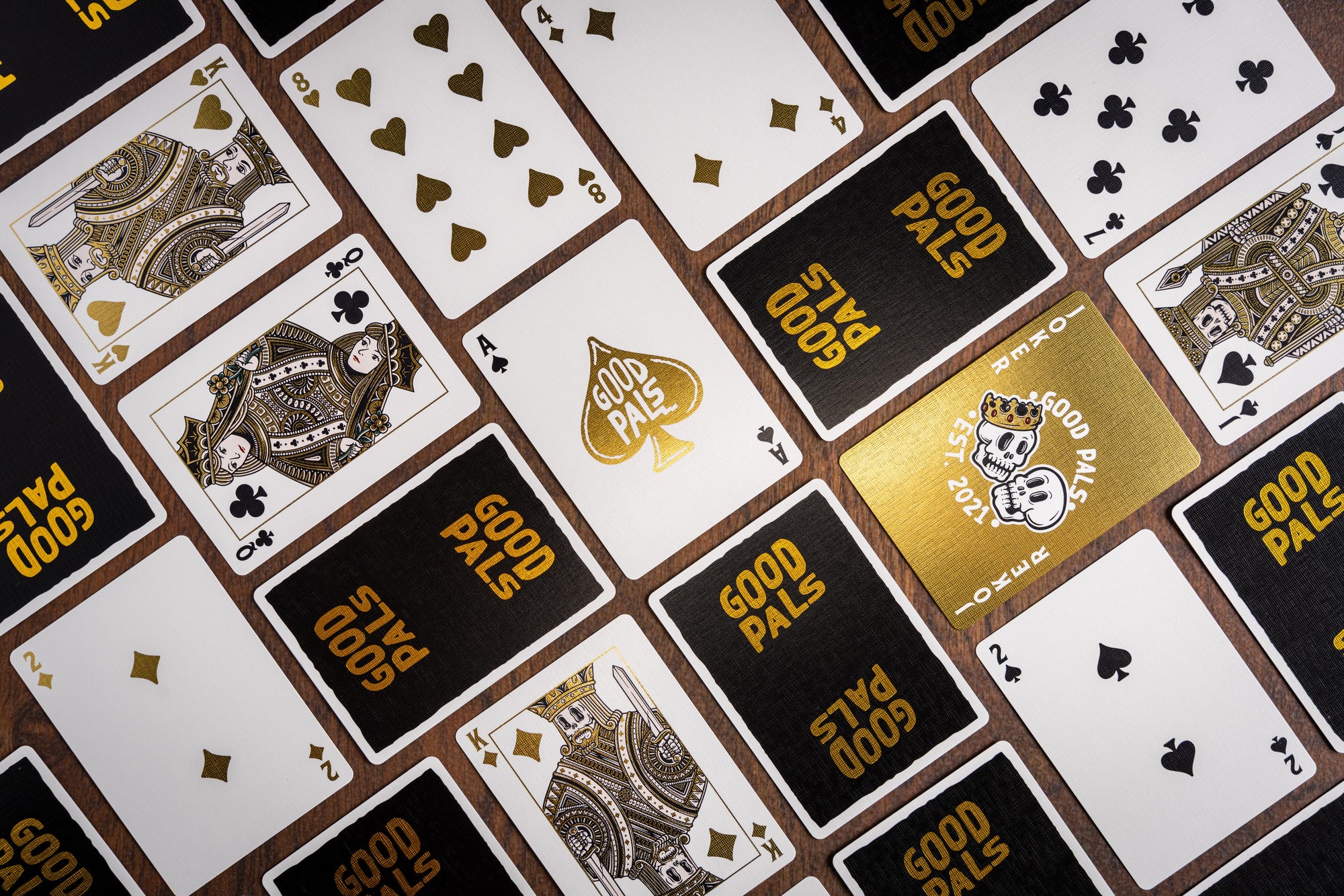 Good Pals Logo Playing Cards - Black & Gold Private Reserve