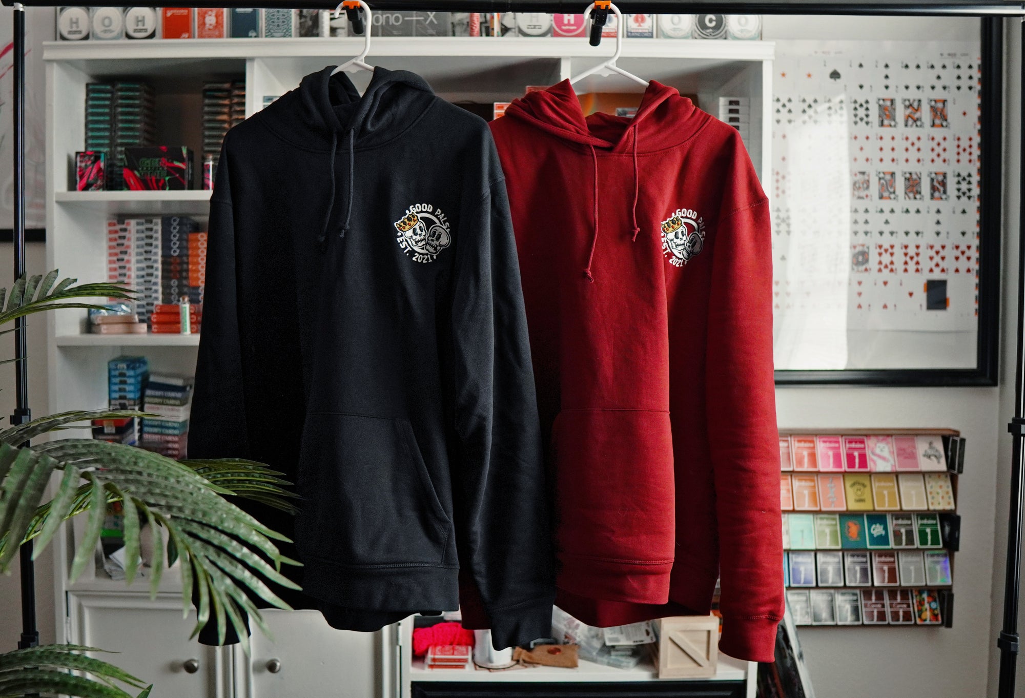 Embroidered Logo Hoodies - Black