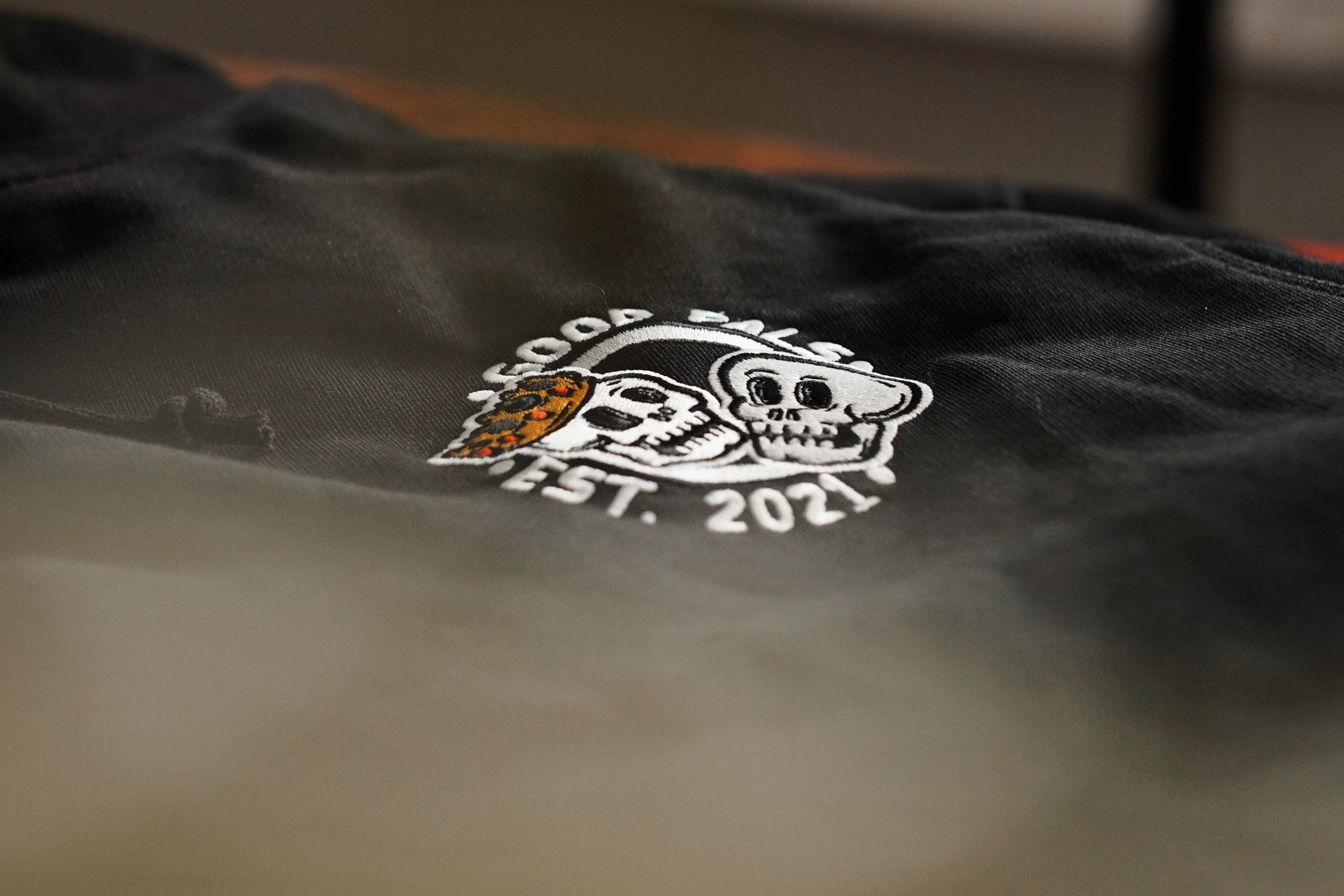 Embroidered Logo Hoodies - Black