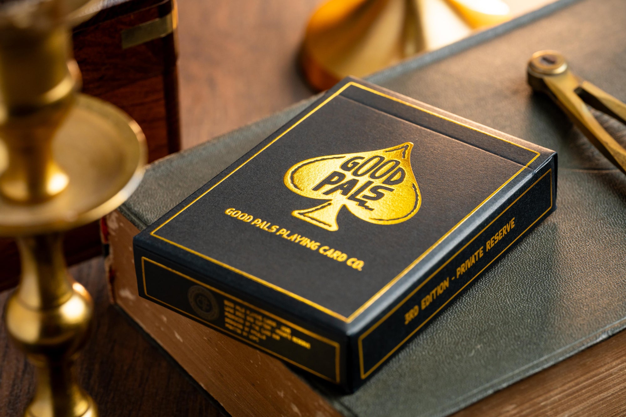 Good Pals Logo Playing Cards - Black & Gold Private Reserve 