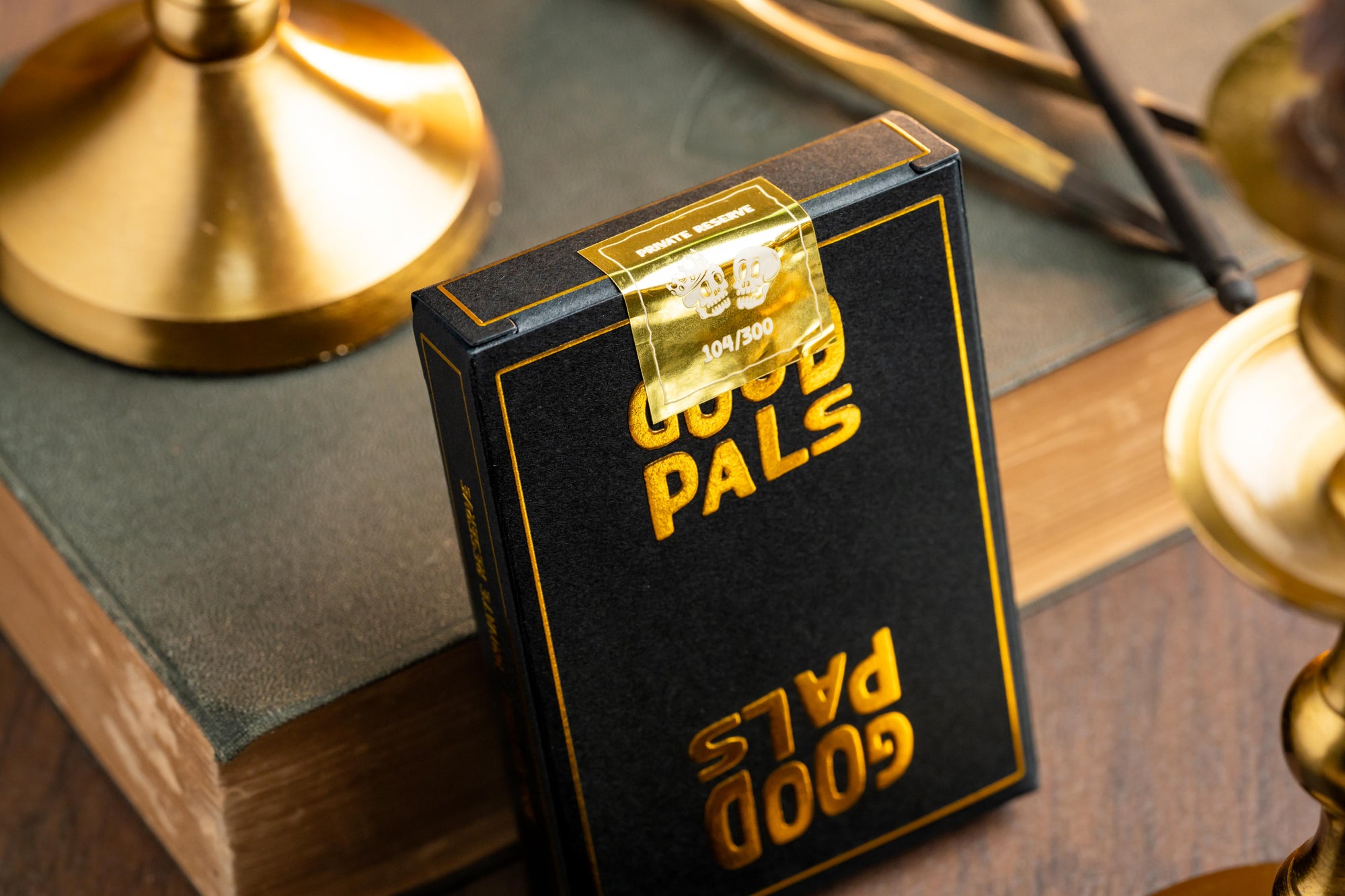 Good Pals Logo Playing Cards - Black & Gold Private Reserve 