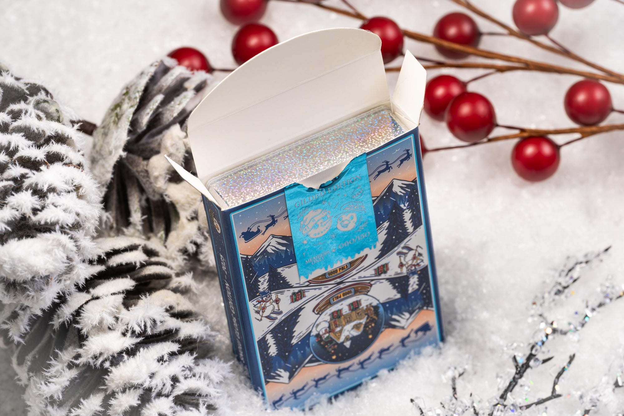 Good Pals Christmas Playing Cards - GILDED Snow Globe Edition 