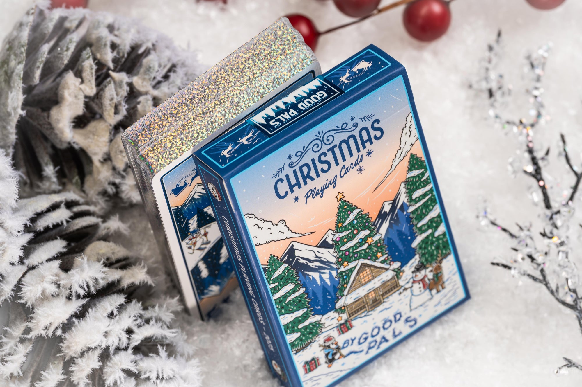 Good Pals Christmas Playing Cards - GILDED Snow Globe Edition 