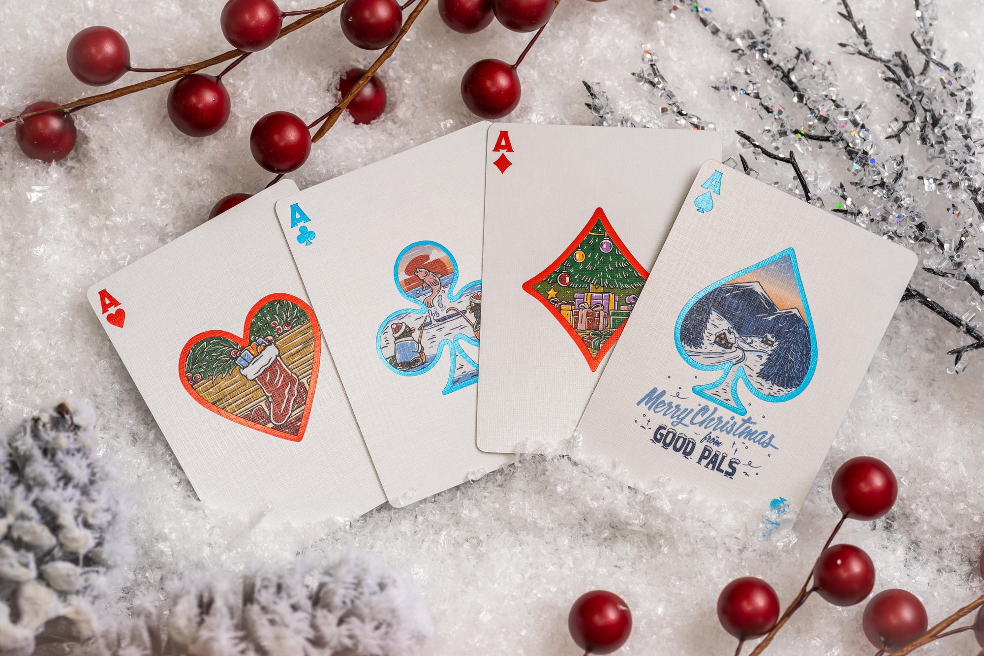 Good Pals Christmas Playing Cards - Snow Globe Edition