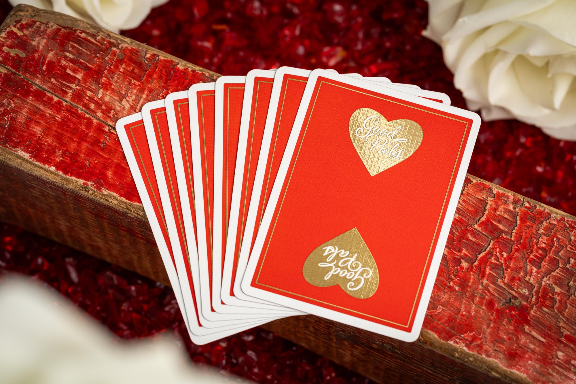 Good Pals Valentine's Playing Cards - Red & Gold Limited Edition